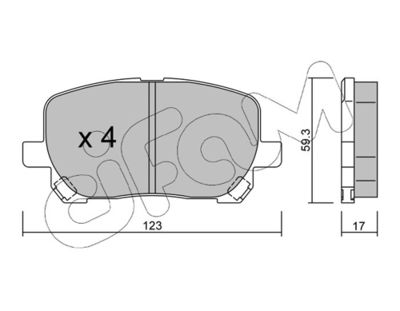 Brake Pad Set, disc brake CIFAM 822-427-0