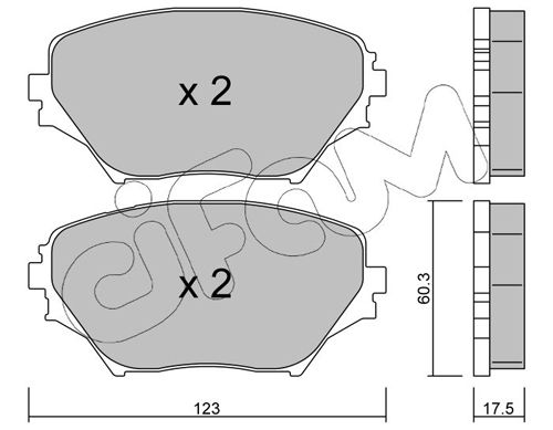 CIFAM 822-430-0 Brake Pad Set, disc brake