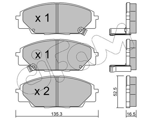 CIFAM 822-435-0 Brake Pad Set, disc brake