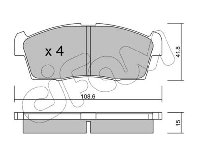 Brake Pad Set, disc brake CIFAM 822-439-0