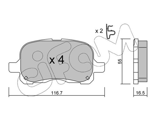 CIFAM 822-442-0 Brake Pad Set, disc brake