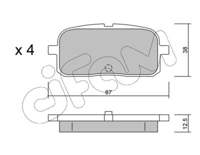Brake Pad Set, disc brake CIFAM 822-445-0