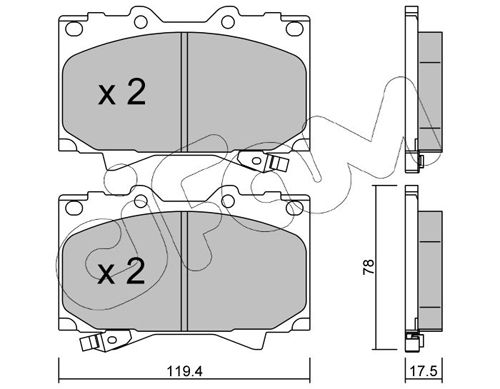 CIFAM 822-452-0 Brake Pad Set, disc brake