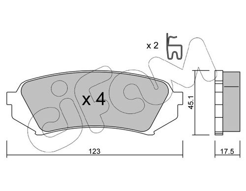 CIFAM 822-453-0 Brake Pad Set, disc brake