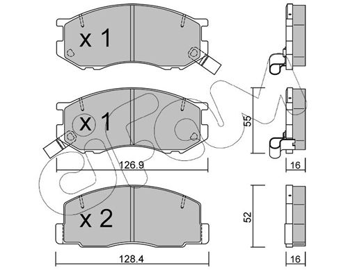 CIFAM 822-455-0 Brake Pad Set, disc brake