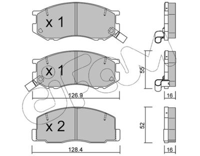 Brake Pad Set, disc brake CIFAM 822-455-0