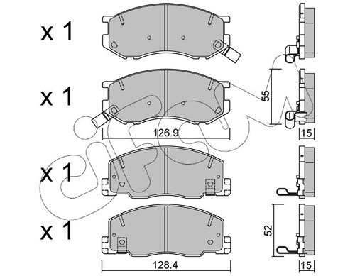 CIFAM 822-456-0 Brake Pad Set, disc brake