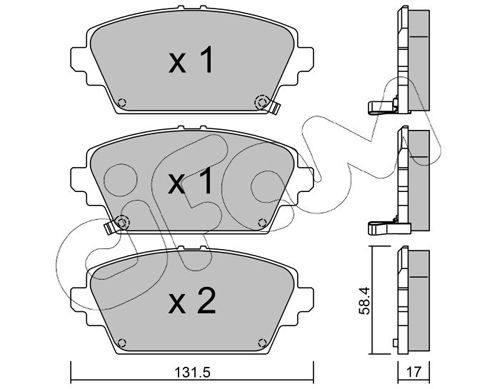 CIFAM 822-464-1 Brake Pad Set, disc brake