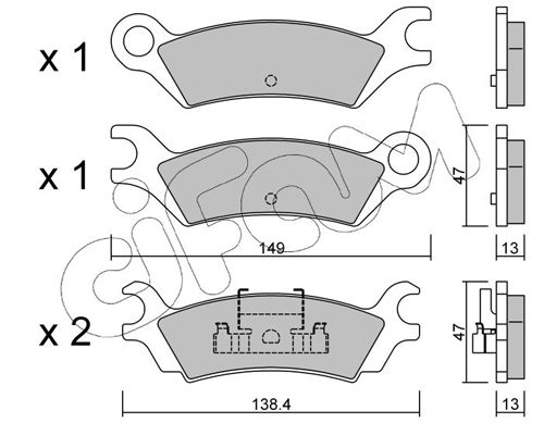 CIFAM 822-470-0 Brake Pad Set, disc brake
