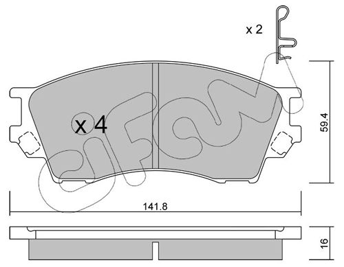 CIFAM 822-473-0 Brake Pad Set, disc brake