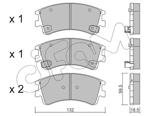 CIFAM 822-476-0 Brake Pad Set, disc brake