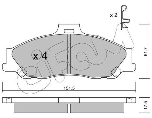 CIFAM 822-479-0 Brake Pad Set, disc brake