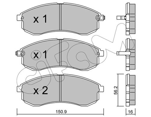 CIFAM 822-482-0 Brake Pad Set, disc brake