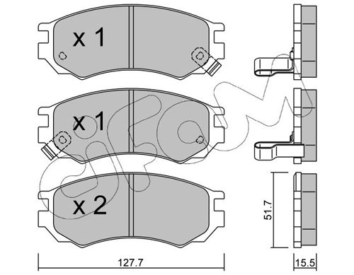 CIFAM 822-488-0 Brake Pad Set, disc brake