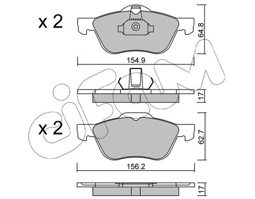 CIFAM 822-489-0 Brake Pad Set, disc brake