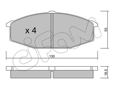 Brake Pad Set, disc brake CIFAM 822-490-0