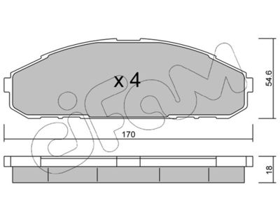Brake Pad Set, disc brake CIFAM 822-495-0