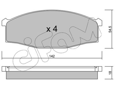 Brake Pad Set, disc brake CIFAM 822-497-0