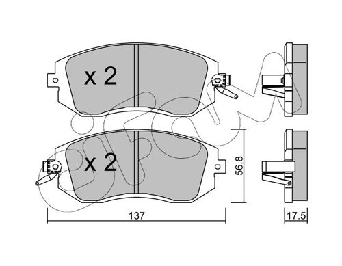 CIFAM 822-500-1 Brake Pad Set, disc brake