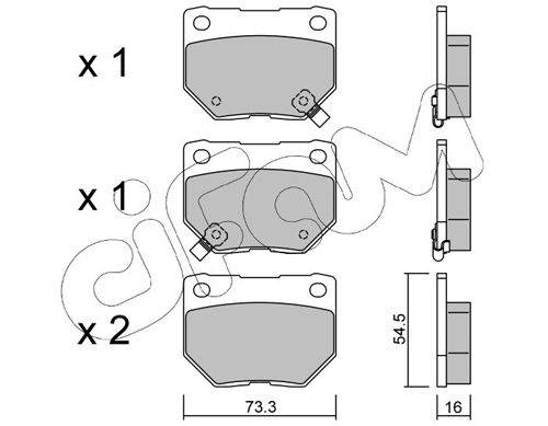 CIFAM 822-501-0 Brake Pad Set, disc brake