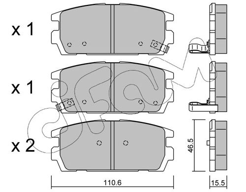 CIFAM 822-507-0 Brake Pad Set, disc brake