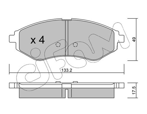 CIFAM 822-508-0 Brake Pad Set, disc brake