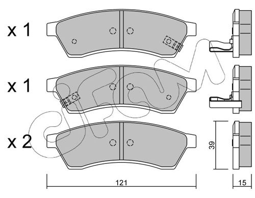 CIFAM 822-510-1 Brake Pad Set, disc brake