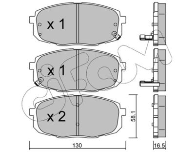 Brake Pad Set, disc brake CIFAM 822-513-0