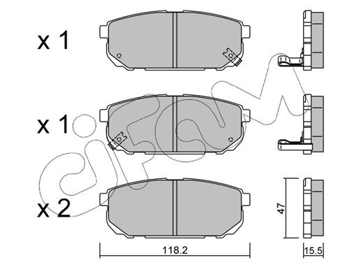 CIFAM 822-516-0 Brake Pad Set, disc brake