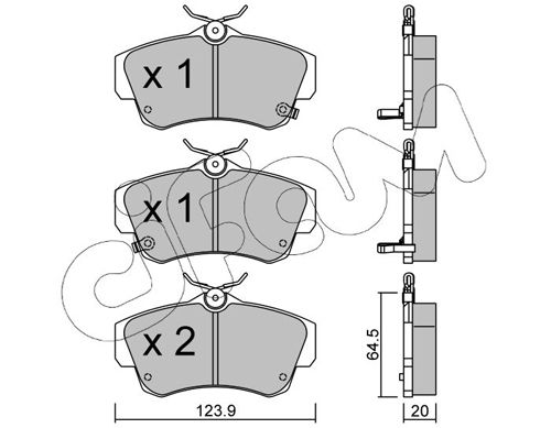 CIFAM 822-521-0 Brake Pad Set, disc brake