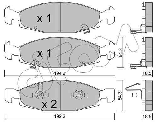 CIFAM 822-525-0 Brake Pad Set, disc brake