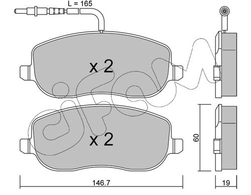CIFAM 822-530-2 Brake Pad Set, disc brake