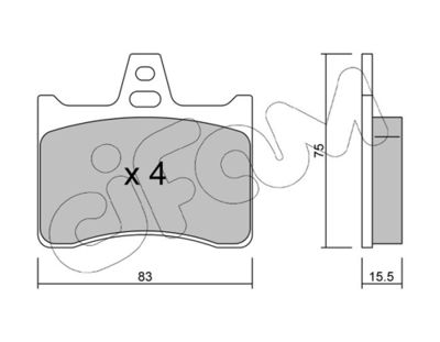 Brake Pad Set, disc brake CIFAM 822-531-0