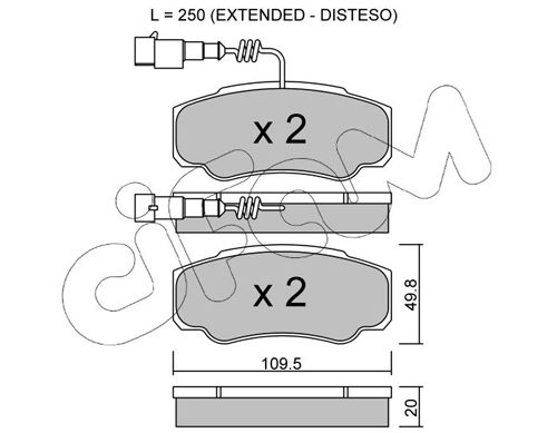 CIFAM 822-532-1 Brake Pad Set, disc brake