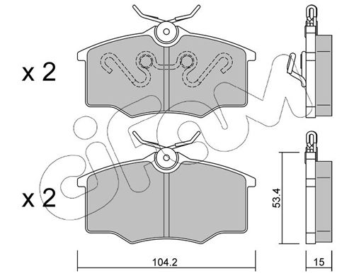CIFAM 822-537-0 Brake Pad Set, disc brake