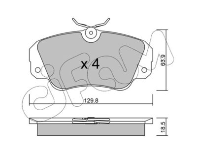 Brake Pad Set, disc brake CIFAM 822-538-0