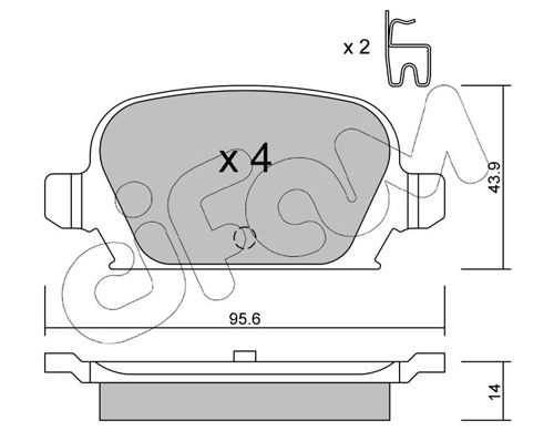 CIFAM 822-541-0 Brake Pad Set, disc brake
