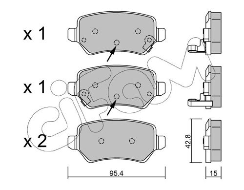 CIFAM 822-542-2 Brake Pad Set, disc brake