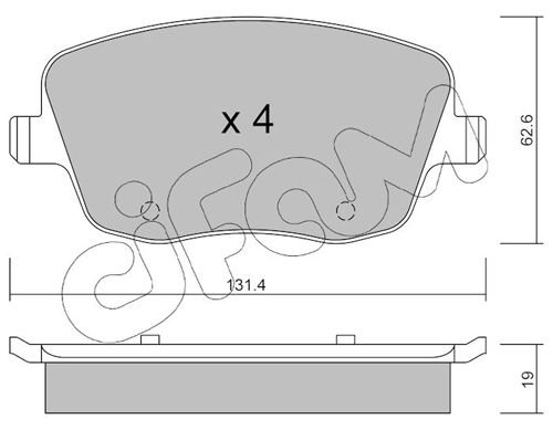 CIFAM 822-547-0 Brake Pad Set, disc brake