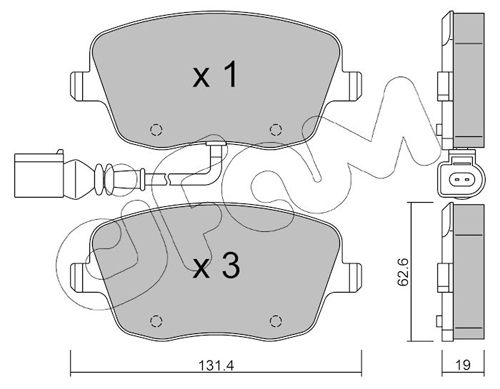 CIFAM 822-547-1 Brake Pad Set, disc brake