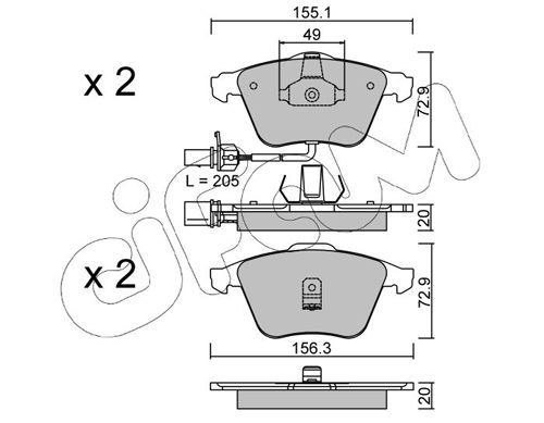 CIFAM 822-549-0 Brake Pad Set, disc brake