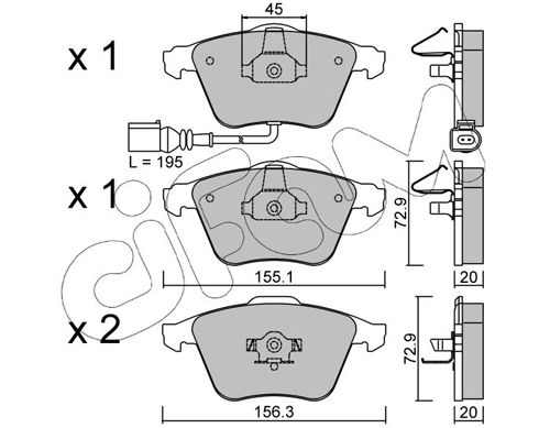 CIFAM 822-549-2 Brake Pad Set, disc brake