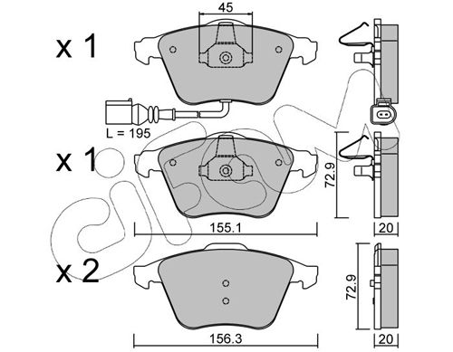 CIFAM 822-549-4 Brake Pad Set, disc brake