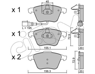 Brake Pad Set, disc brake CIFAM 822-549-4