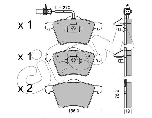 CIFAM 822-550-0 Brake Pad Set, disc brake