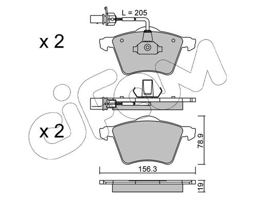 CIFAM 822-550-1 Brake Pad Set, disc brake