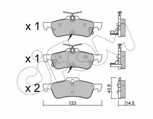 CIFAM 822-556-2 Brake Pad Set, disc brake