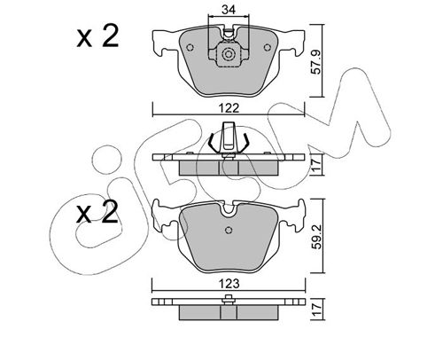 CIFAM 822-561-0 Brake Pad Set, disc brake