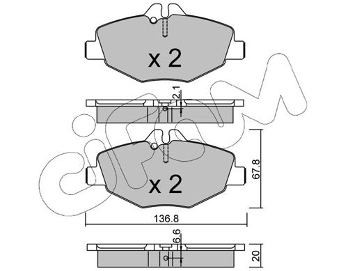 CIFAM 822-562-0 Brake Pad Set, disc brake