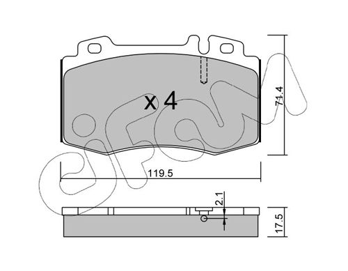 CIFAM 822-563-0 Brake Pad Set, disc brake